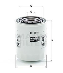 Filtr oleju MANN-FILTER WD8001 