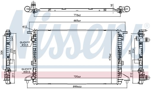 CHŁODNICA SILNIKA AUDI