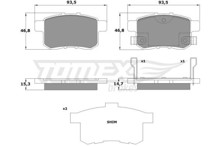 KLOCKI HAMULC. HONDA ACCORD  08- TYŁ