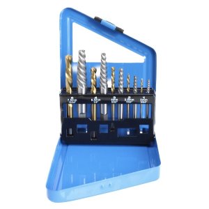 Zestaw wierteł i wykrętaków do urwanych śrub TECHMAN S-SE10CD 10szt