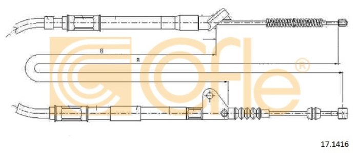 Linka hamulca COFLE 17.1416 4642020480