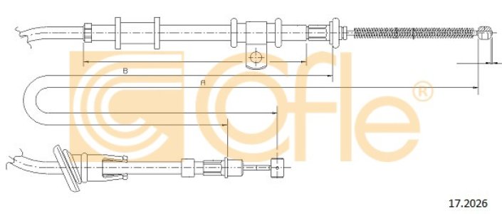 Linka hamulca COFLE 17.2026 MB950335