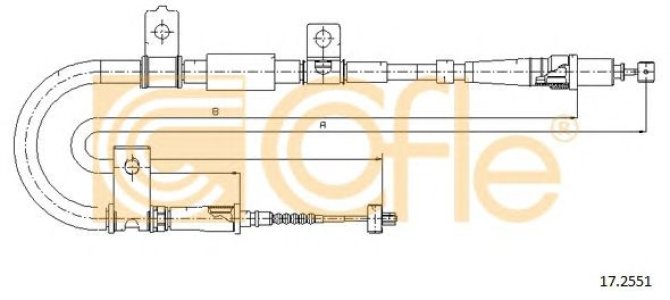 Linka hamulca COFLE 17.2551 597702D310