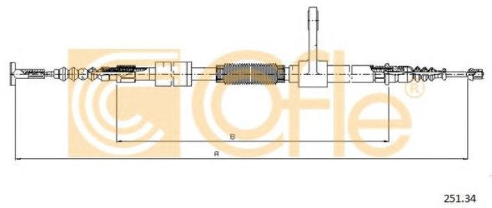 Linka hamulca COFLE 251.34 46542828