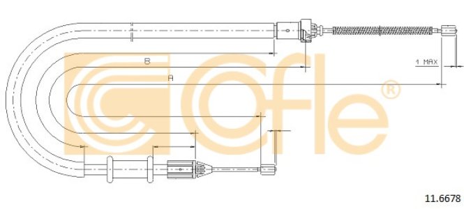 Linka hamulca COFLE 11.6678 116678