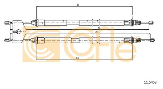 Linka hamulca COFLE 11.5453 1211024