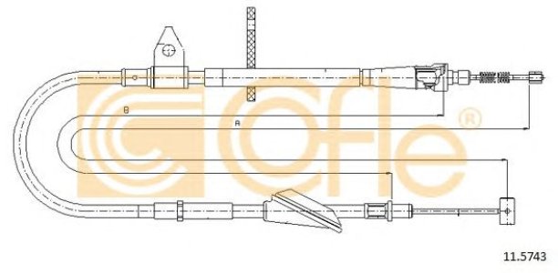 Linka hamulca COFLE 11.5743 4700357
