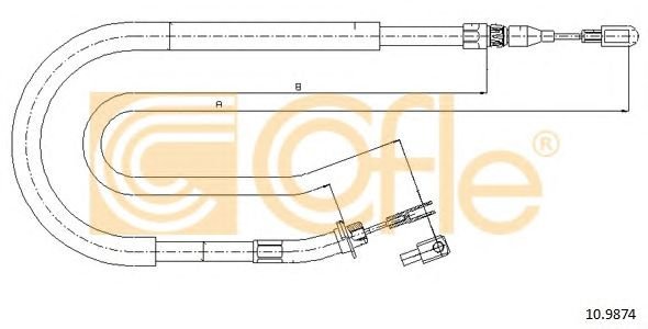 Linka hamulca COFLE 10.9874 9014202885