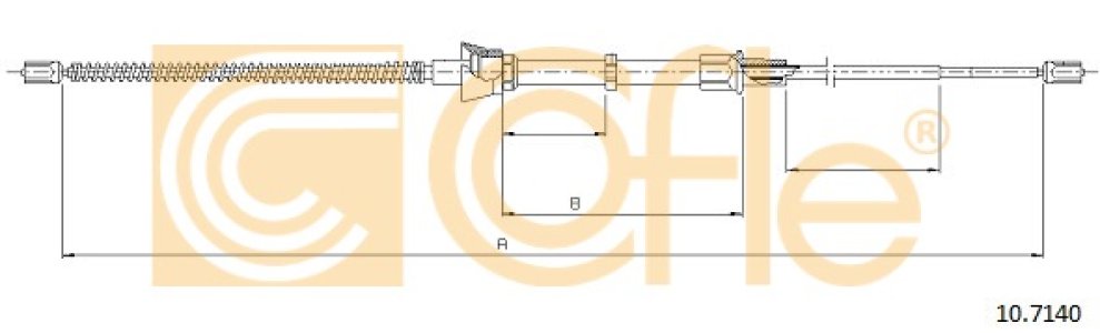 Linka hamulca COFLE 10.7140 6R0609721B