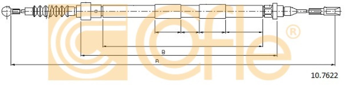 Linka hamulca COFLE 10.7622 7M3609701