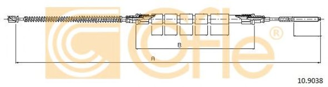 Linka hamulca COFLE 10.9038 6U7609721