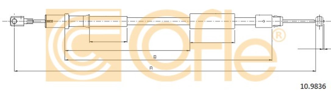 Linka hamulca COFLE 10.9836 6394270538