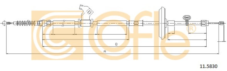 Linka hamulca COFLE 11.5830 13367628