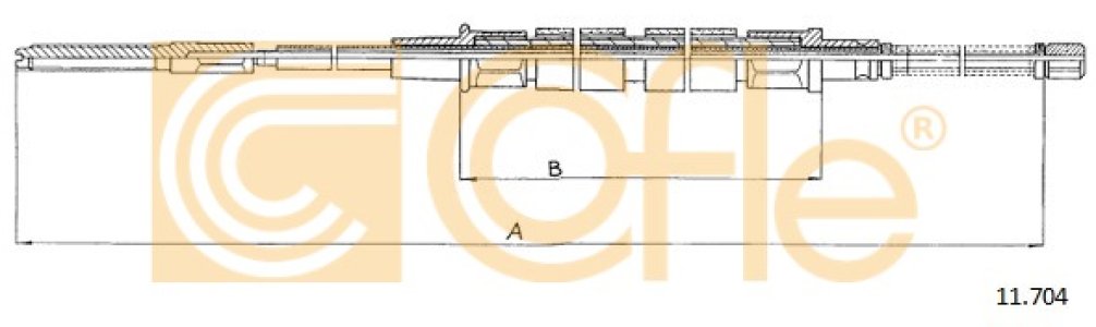 Linka hamulca COFLE 11.704 171609721B