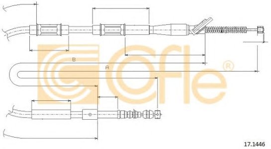 Linka hamulca COFLE 17.1446 4642012400