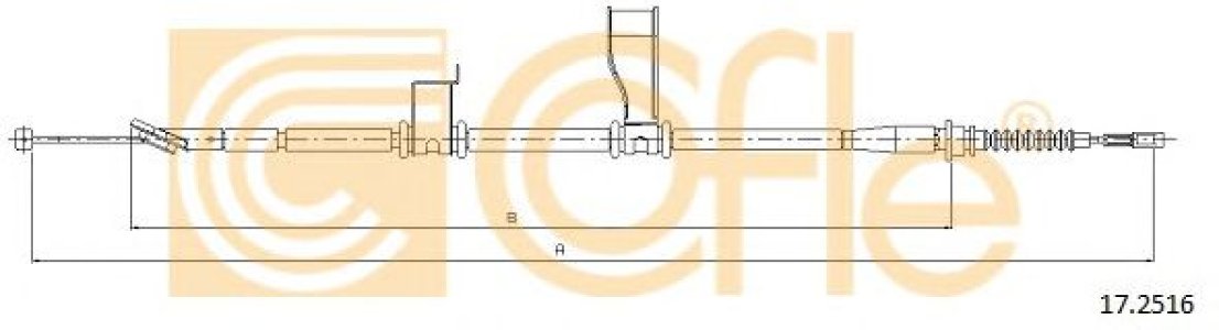 Linka hamulca COFLE 17.2516 597600X300