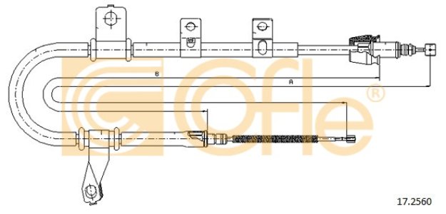 Linka hamulca COFLE 17.2560 5976017010