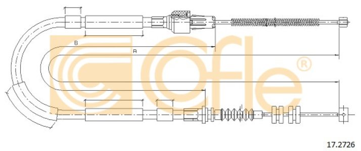 Linka hamulca COFLE 17.2726 522611