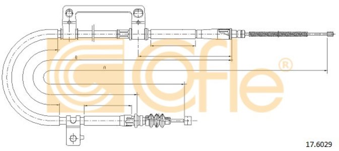 Linka hamulca COFLE 17.6029 0K2A144420D