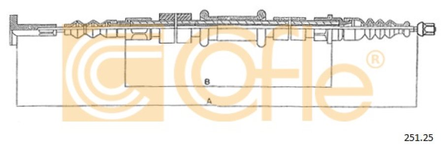 Linka hamulca COFLE 251.25 46456850