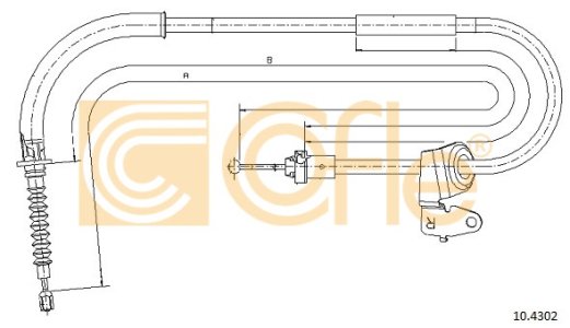 Linka hamulca COFLE 10.4302 34406769954