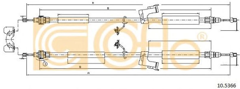 Linka hamulca COFLE 10.5366 1319486
