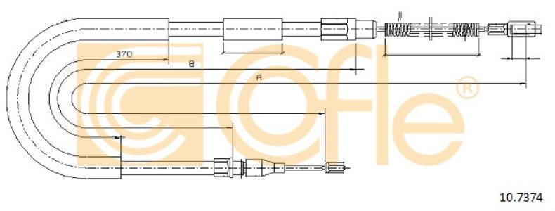 Linka hamulca COFLE 10.7374 251609701F