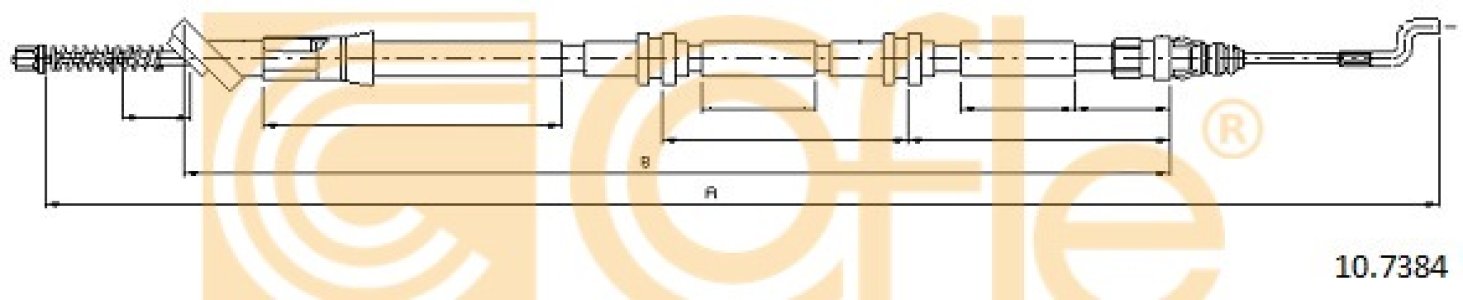 Linka hamulca COFLE 10.7384 2H0609721A