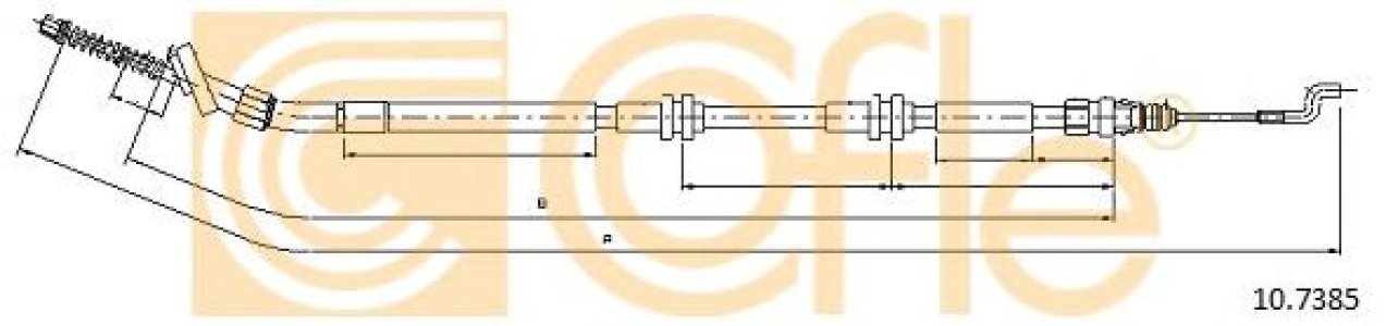 Linka hamulca COFLE 10.7385 2H0609721B