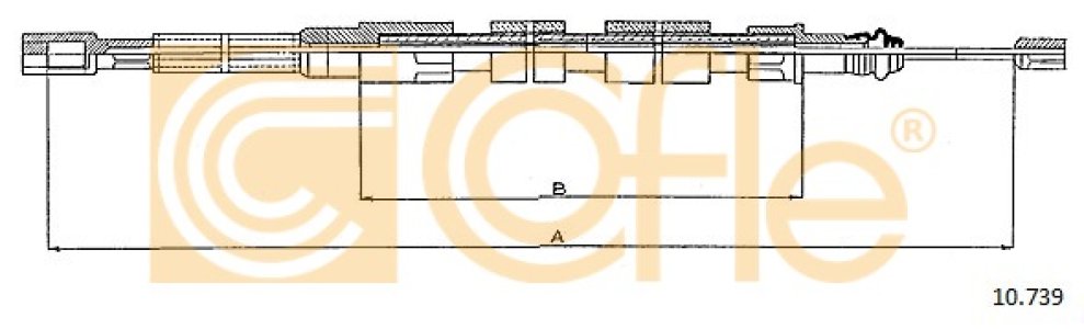 Linka hamulca COFLE 10.739 251609701C