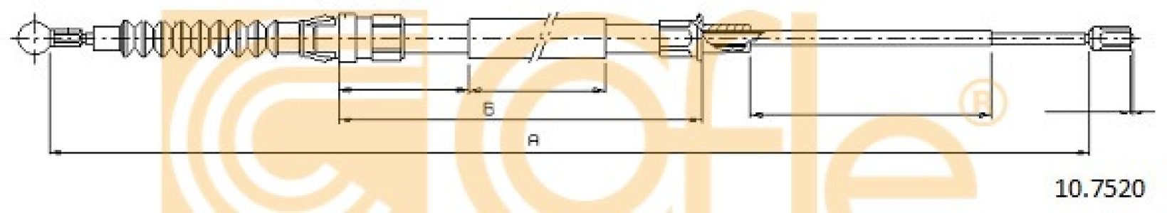 Linka hamulca COFLE 10.7520 5C0609721D