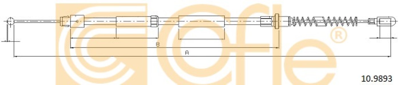 Linka hamulca COFLE 10.9893 2E0609701AR