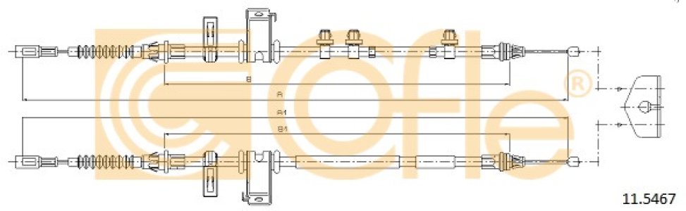 Linka hamulca COFLE 11.5467 1838140