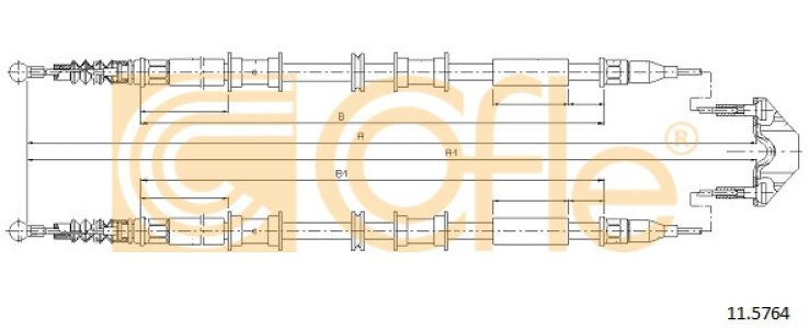 Linka hamulca COFLE 11.5764 522017