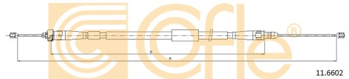 Linka hamulca COFLE 11.6602 365307515R