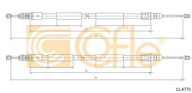 Linka hamulca COFLE 11.6773 6025371373