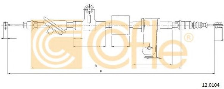 Linka hamulca COFLE 12.0104 50505484