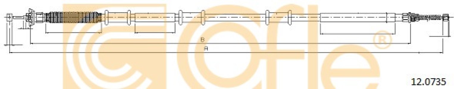Linka hamulca COFLE 12.0735 46766308