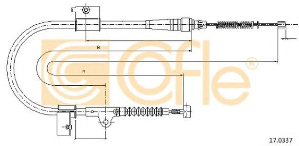 Linka hamulca COFLE 17.0337 365310X800