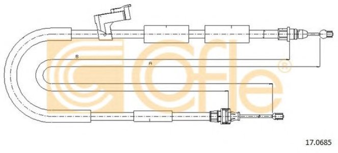 Linka hamulca COFLE 17.0685 BP4K44420K