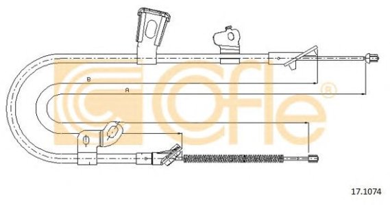 Linka hamulca COFLE 17.1074 4643052080