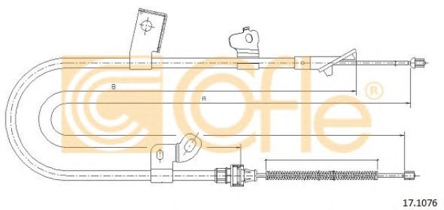 Linka hamulca COFLE 17.1076 464300D010