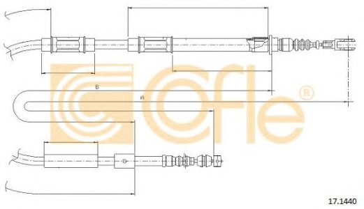 Linka hamulca COFLE 17.1440 4643012290