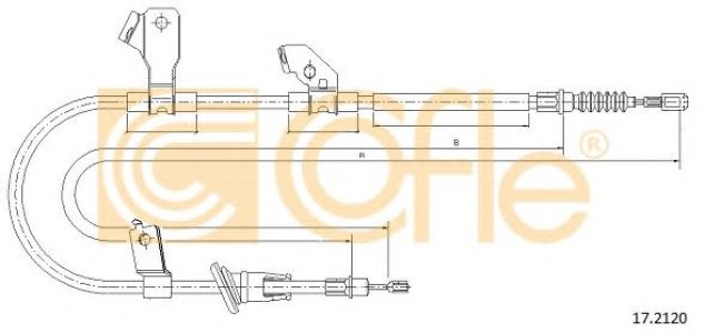 Linka hamulca COFLE 17.2120 MR955259