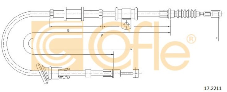 Linka hamulca COFLE 17.2211 MR915063