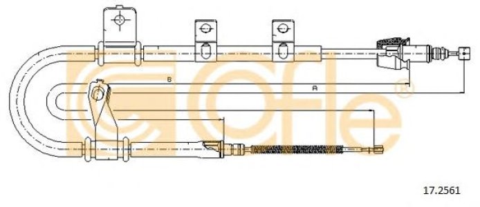 Linka hamulca COFLE 17.2561 5977017010