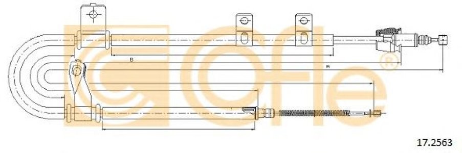 Linka hamulca COFLE 17.2563 5977017510