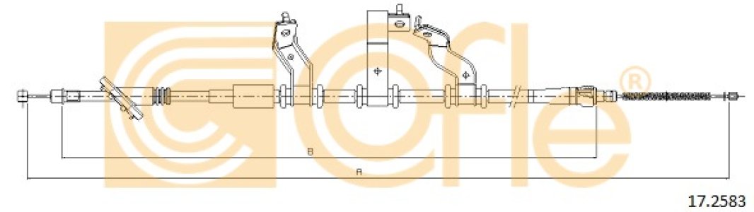 Linka hamulca COFLE 17.2583 597602E500