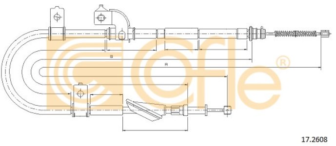 Linka hamulca COFLE 17.2608 26051FC010