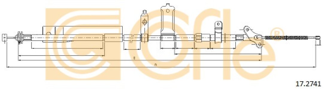 Linka hamulca COFLE 17.2741 522510